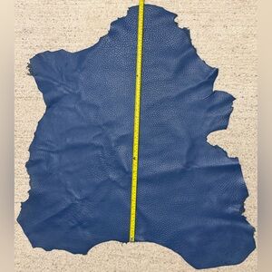 Tan Firm Embossed Leather Hide Blue color